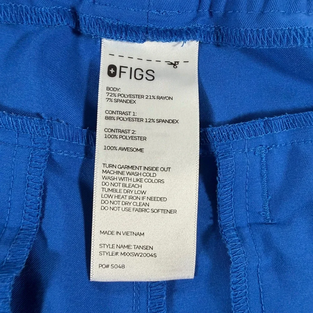 FIGS Scrub Jogger Pants Mens Large Royal Blue Drawstring Medical